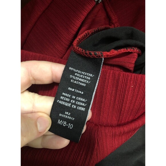 NWT Women’s Esta Textured Wide Leg Knit Pantsby Dictionary, Palazzo, Burgundy M - Picture 11 of 11